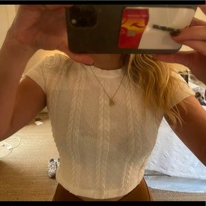 White crop top